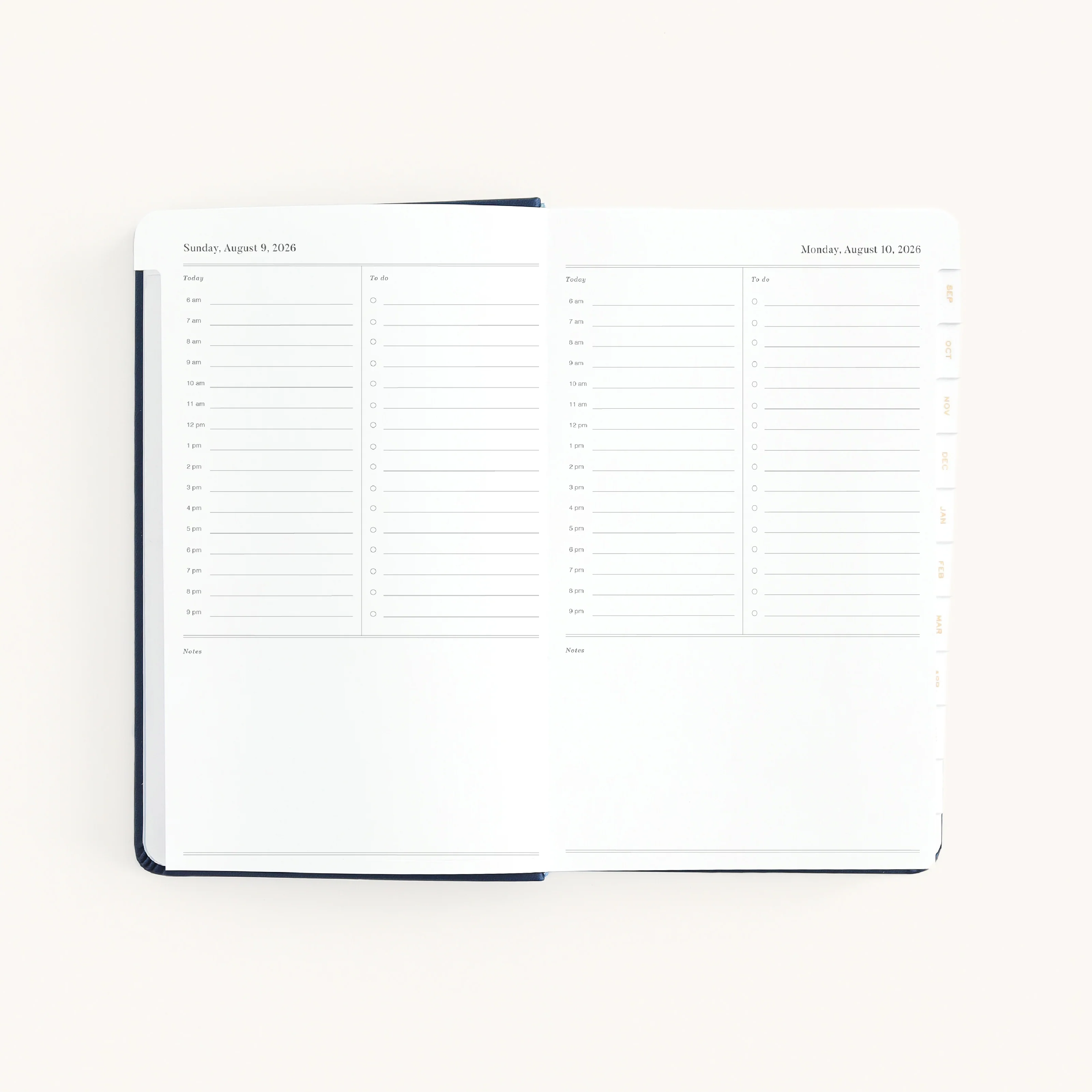 2026-2027 Bookbound Daily Dapperdesk Planner - Navy 10 2026-2027 Bookbound Daily Dapperdesk Planner - Navy