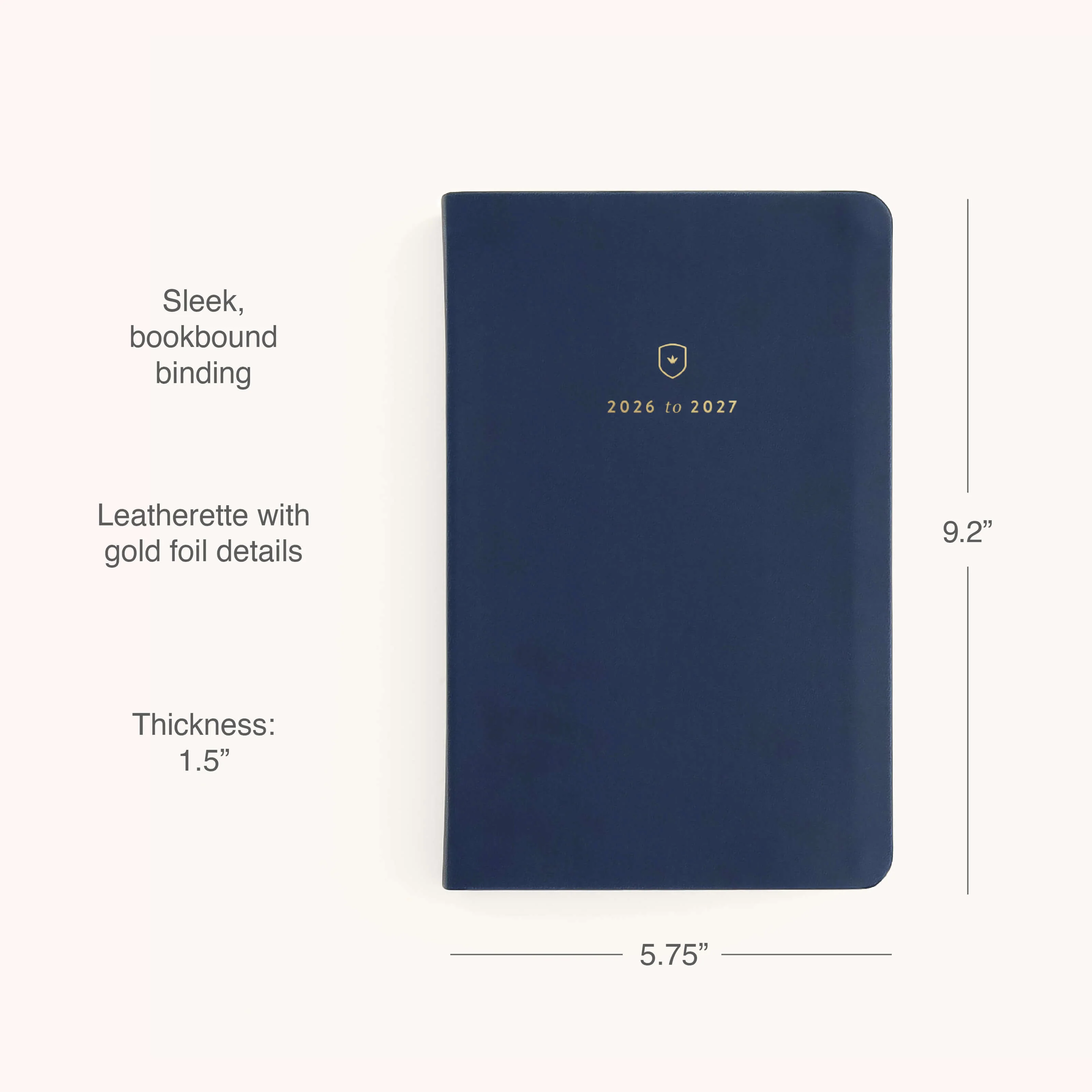 2026-2027 Bookbound Daily Dapperdesk Planner - Navy 3 2026-2027 Bookbound Daily Dapperdesk Planner - Navy