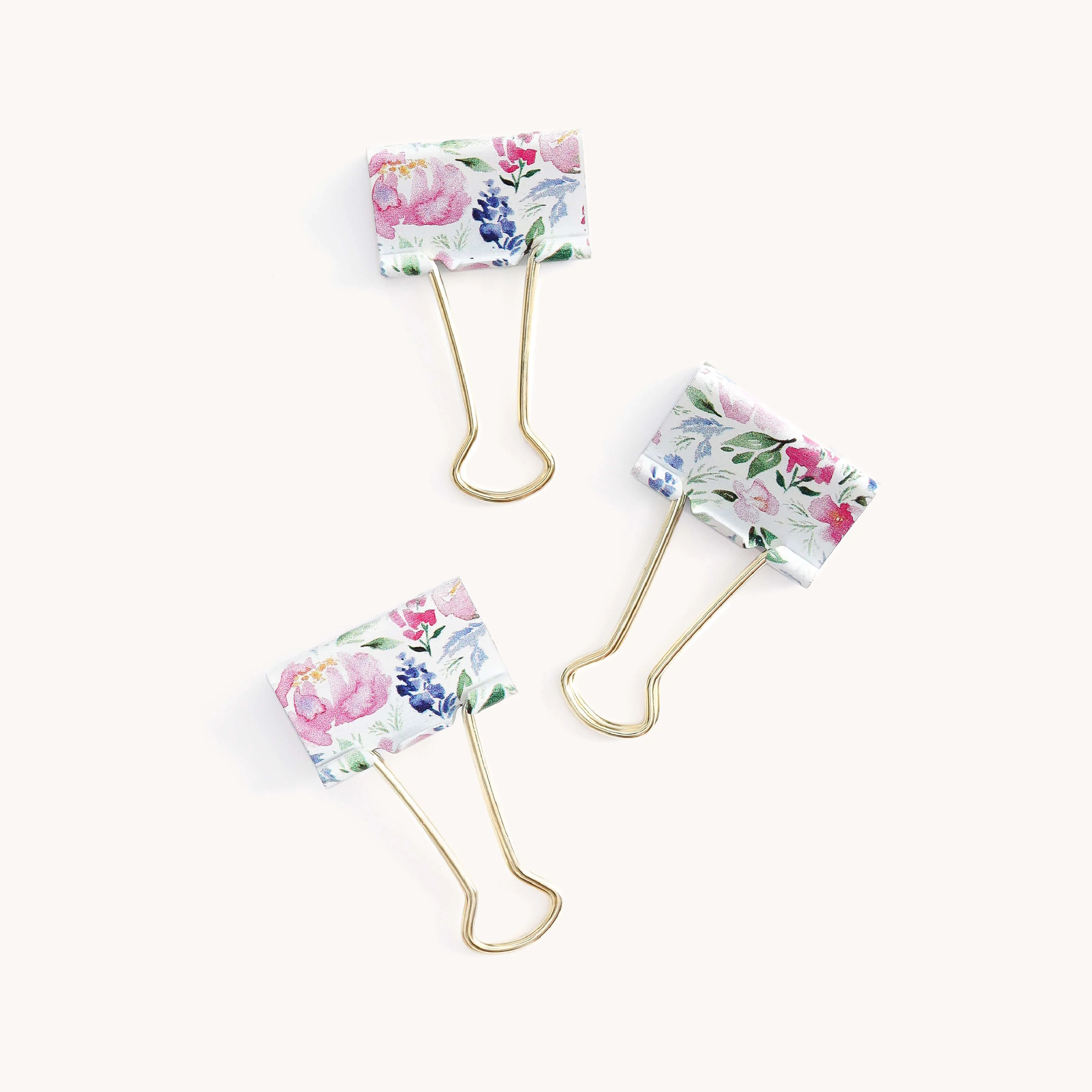 Binder Clips - Cottage Floral