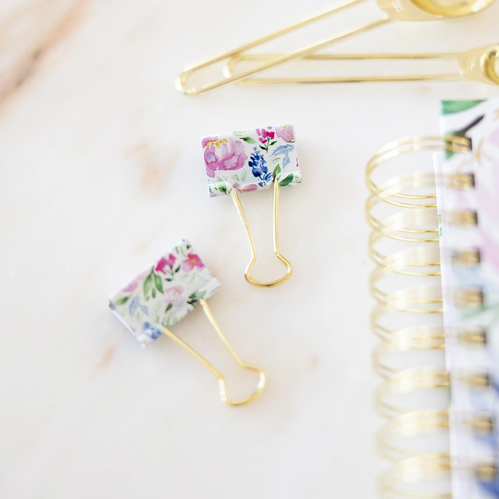 Binder Clips - Cottage Floral