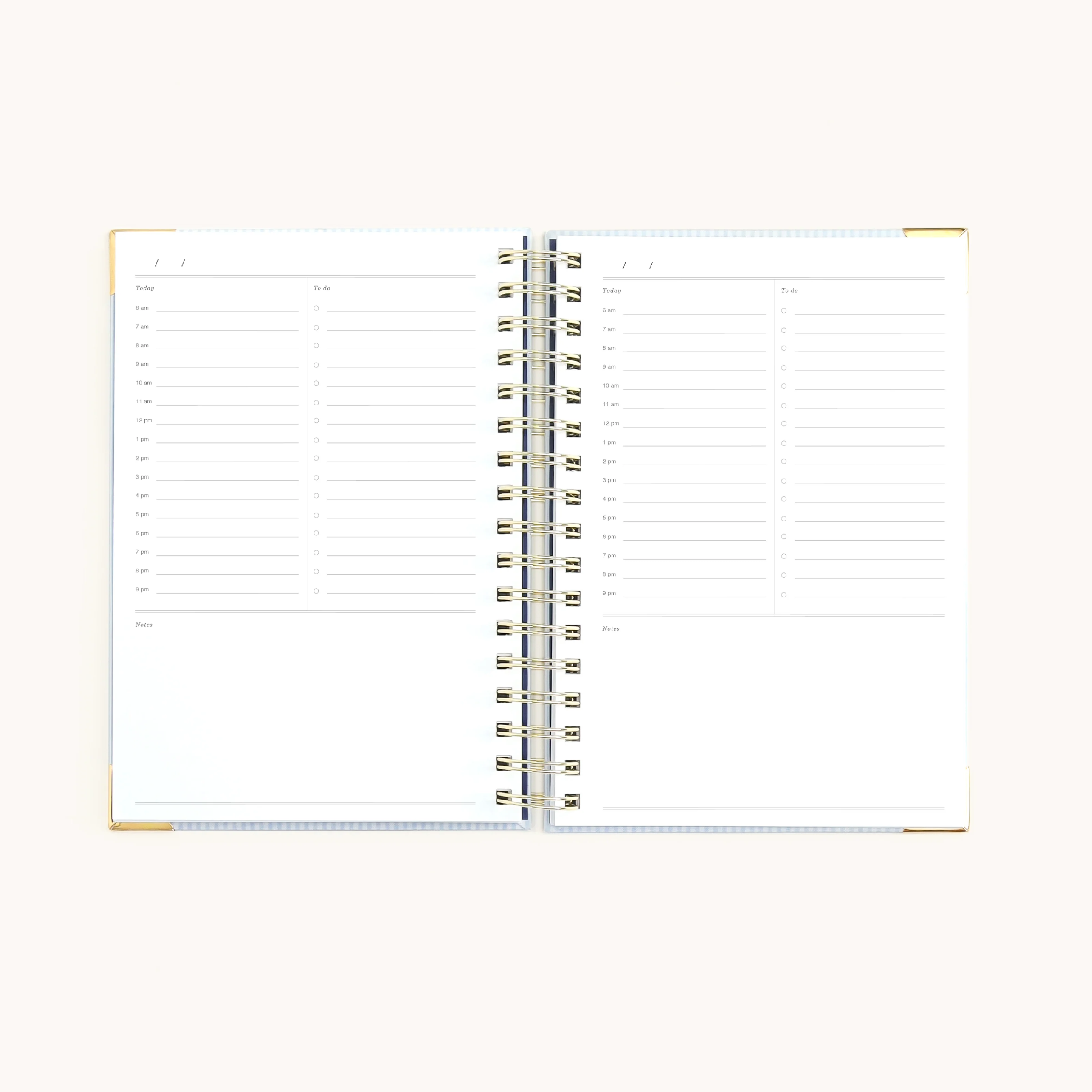 Undated Spiral Daily Simplified Planner - Carolina Stripe 4 Undated Spiral Daily Simplified Planner - Carolina Stripe