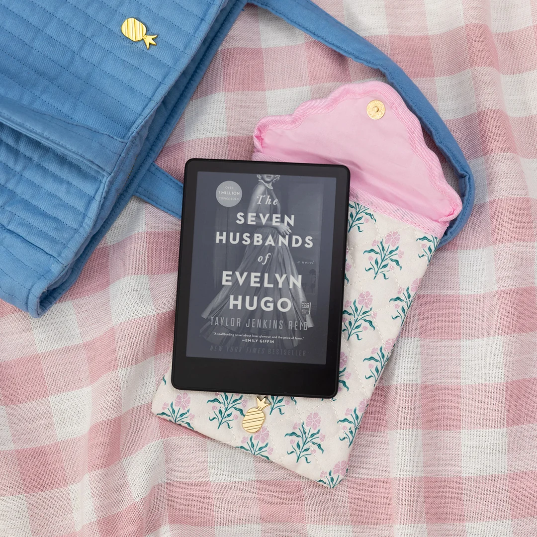 Quilted E-Reader Case - Blush Botanical