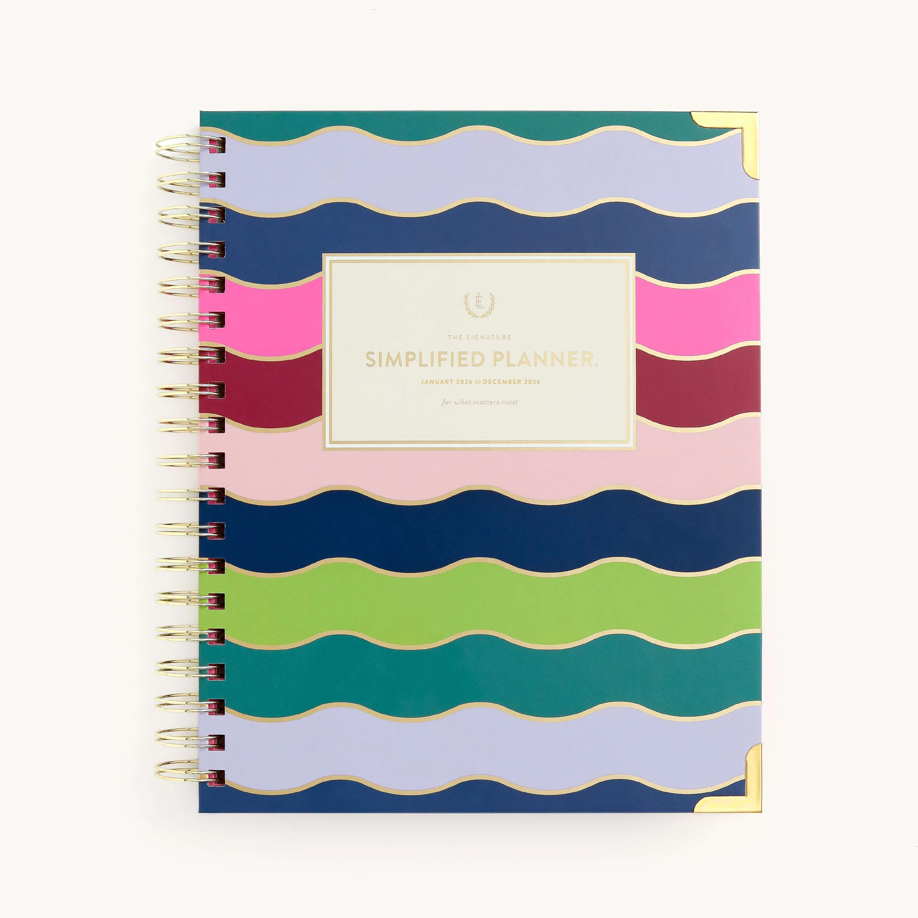 2026 Spiral Weekly Simplified Planner - Rainbow Row