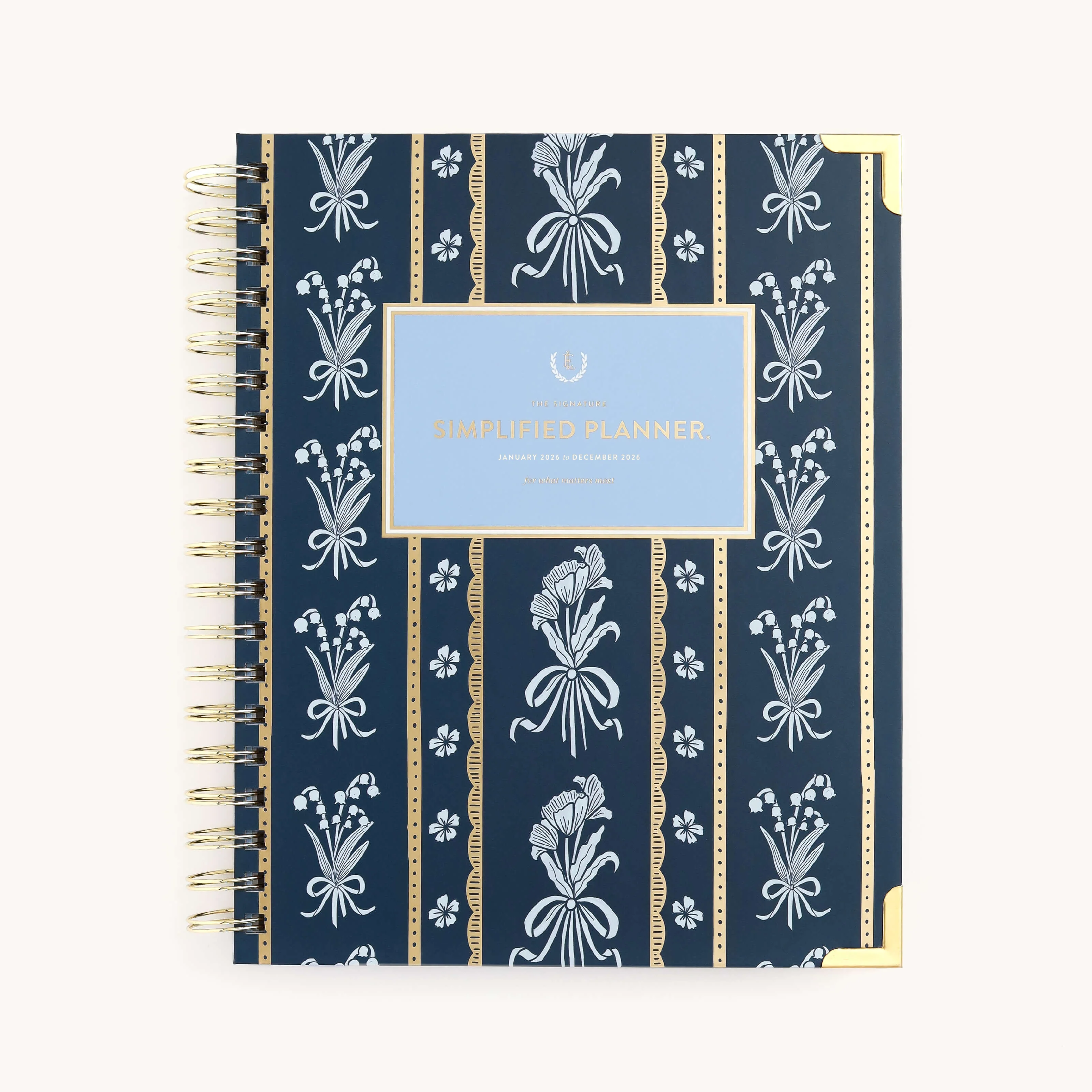 2026 Spiral Weekly Simplified Planner - Poppy Posies
