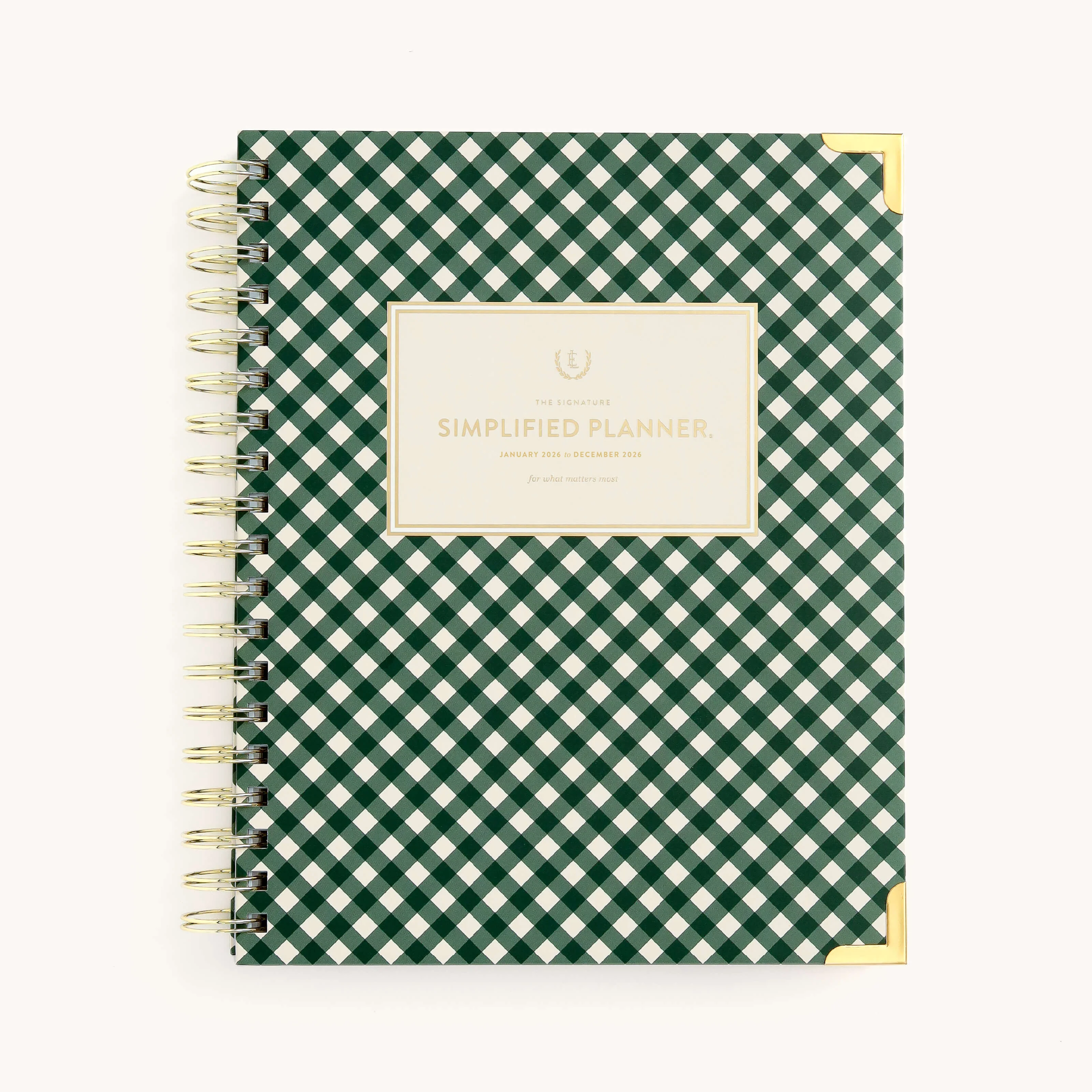 2026 Spiral Weekly Simplified Planner - Camp Gingham